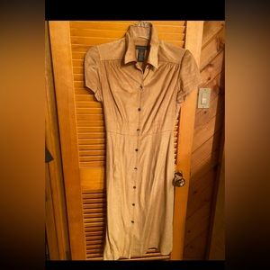 Size 0 gold Banana Republic corduroy dress